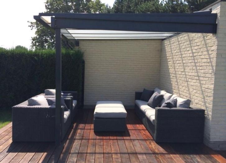 AFDAK/OVERKAPPING in metaal met glazen dak TE KOOP, Doe-het-zelf en Bouw, Metalen, Ophalen