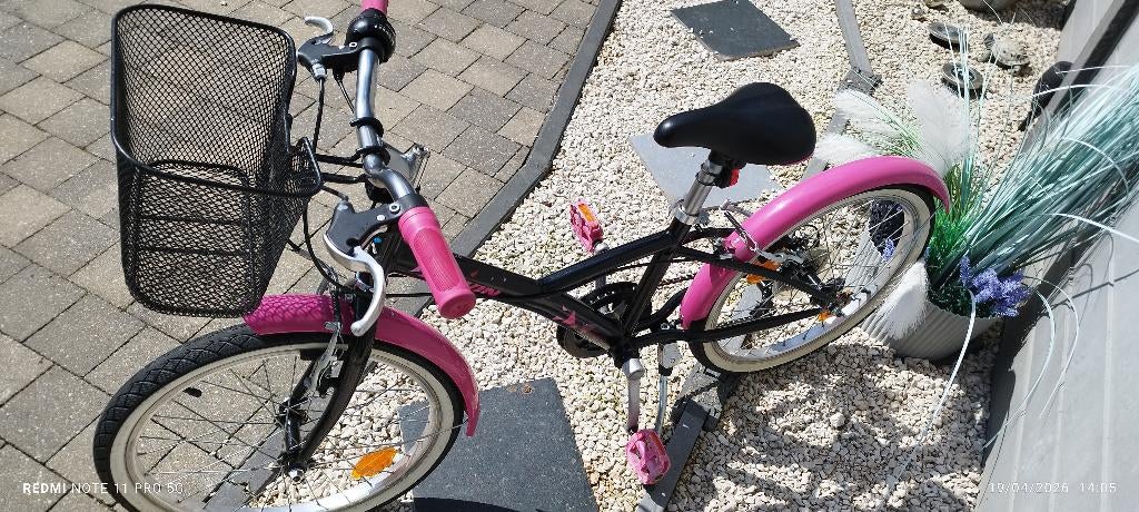 Velo enfant 20" fille, Vélos & Vélomoteurs, B-Twin Decathlon, Frein sur jante, Comme neuf, Enlèvement