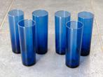 Lot de 6 verres à long drink bleu, 16,5 cm, Enlèvement ou Envoi, Comme neuf, Verre, Verre ou Verres