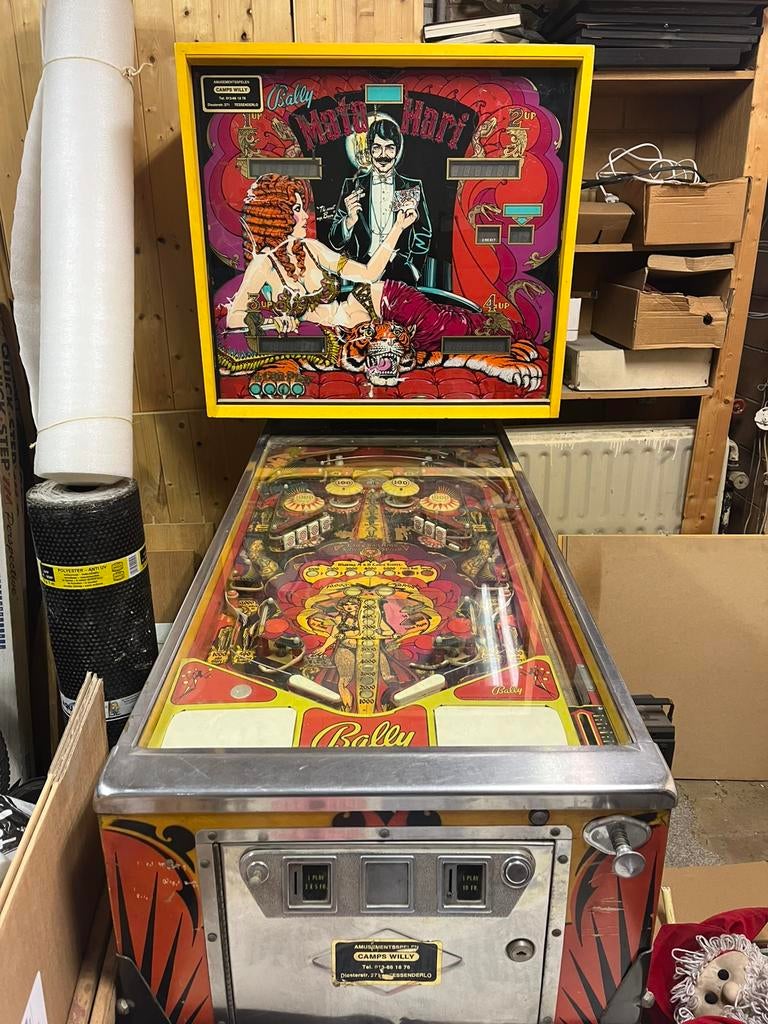 Vintage Flipperkast Mata Hari - Bally, 1978, Collections, Machines | Flipper (jeu), Enlèvement, Flipper (jeu), Bally
