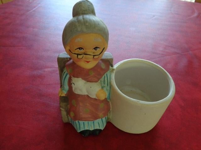 Pot déco. Motif: "Grand-mère"., Jardin & Terrasse, Envoi, Comme neuf, Autres formes