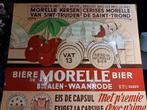 Reclamebord Morelle Bier Alen- Waanrode, Verzamelen, Biermerken, Ophalen of Verzenden, Zo goed als nieuw, Reclamebord, Plaat of Schild