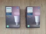 Philips Hue bulbe E27 White & Color Ambiance 800 - 2 pc Neuf, Enlèvement ou Envoi, Neuf