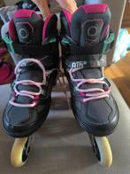 Roller Oxelo adulte fille+ protection complète intégré, Sport en Fitness, Skeelers, Verstelbaar, Zo goed als nieuw, Inline skates 4 wielen