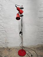 ORIGINAL 1970S DANISH RED DOUBLE SPOTLIGHT FLOOR LAMP, Ophalen