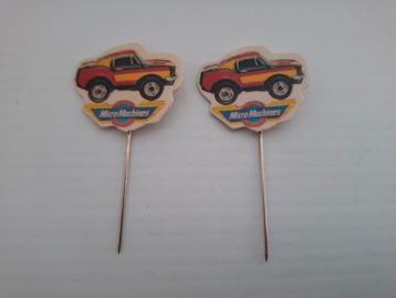 2 épingles/épingles vintage Micro Machines, Enlèvement ou Envoi, Utilisé