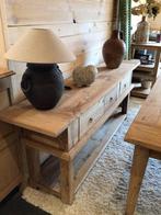 zeer zware massieve oude sidetable, Ophalen, Stoer landelijk, Nieuw, Eikenhout