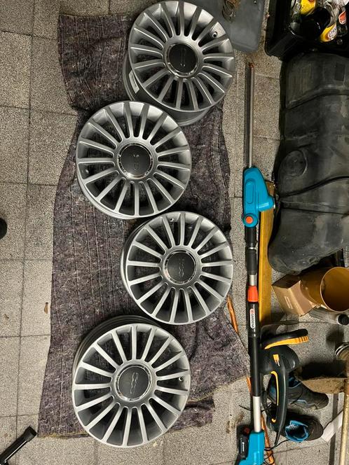 Originele Fiat 500 sportvelgen 16 “  als nieuw, Auto-onderdelen, Banden en Velgen, Velg(en), Zomerbanden, 16 inch, 195 mm, Personenwagen