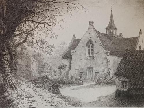 Jozef (Jos) Pas (1900-1984) - ets Vlassenhoek, Antiek en Kunst, Kunst | Etsen en Gravures, Ophalen of Verzenden
