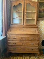 Vitrinekast met schrijftafel., Huis en Inrichting, Ophalen, Zo goed als nieuw