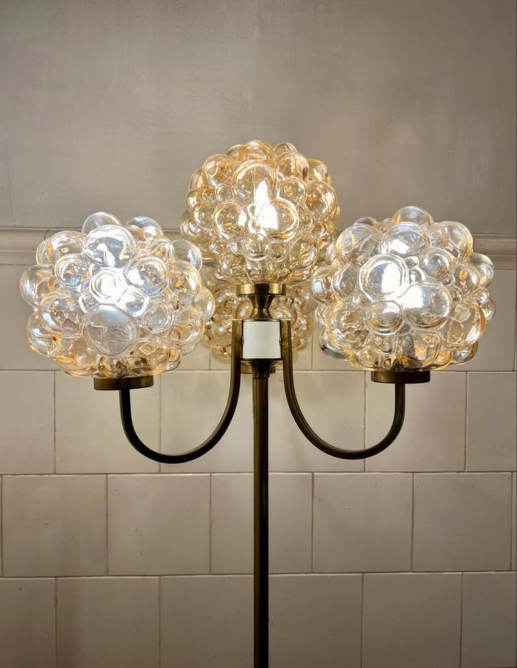 Bubble glas staande lamp van Helena Tynell, Huis en Inrichting, Lampen | Vloerlampen, Zo goed als nieuw, 100 tot 150 cm, Glas