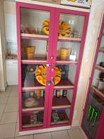 Vitrine kast metaal, Gebruikt, Metaal, 150 tot 200 cm, 25 tot 50 cm