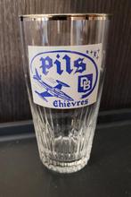 gegraveerd bierglas chièvres pils DB J. DESTREBECK, Ophalen of Verzenden, Gebruikt, Overige typen