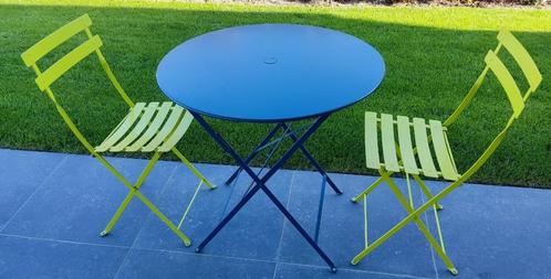bistro tuinset tafel en 2 stoelen, Tuin en Terras, Tuinsets en Loungesets, Zo goed als nieuw, Tuinset, Eettafel, Stoel, Ophalen