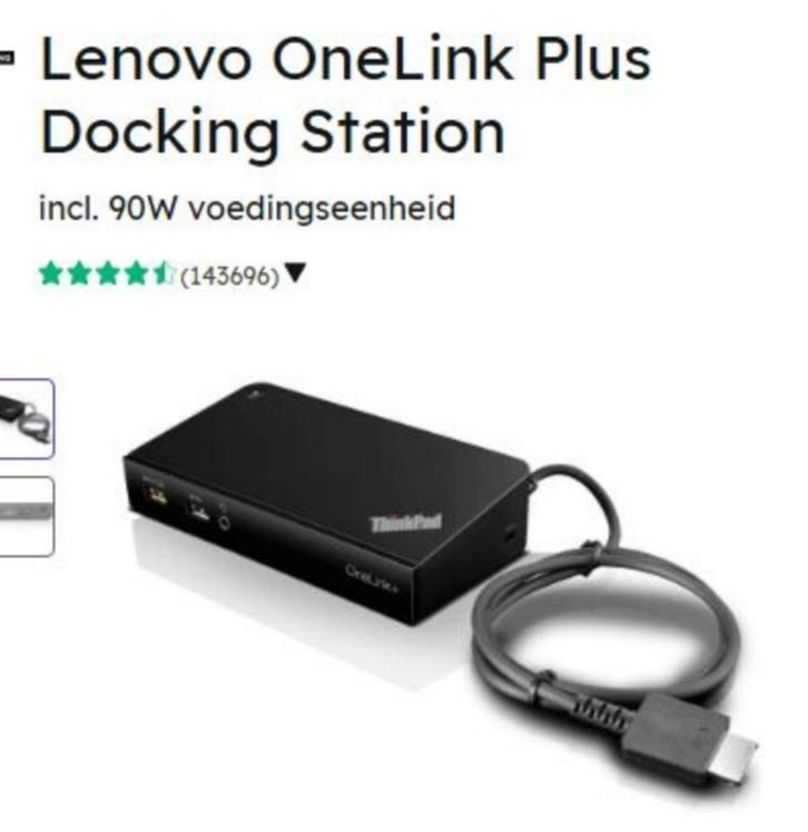 Lenovo pc docking station thinkpad OneLink+, Computers en Software, Dockingstations, Gebruikt, Docking station, Laptop, Ophalen