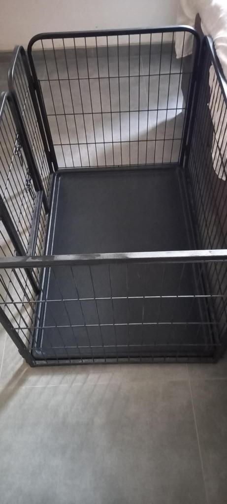 puppyren/bench  recht antraciet Epoxy Hamerslag Coating, Dieren en Toebehoren, Hondenbenches, Gebruikt, Ophalen