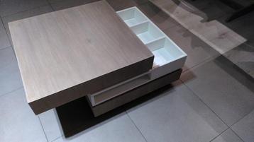 Salontafel draaibaar, in wit/hout beschikbaar voor biedingen