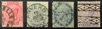Nrs 38-41. 1883. Gestempeld. Leopold II. OBP: 100,00 euro., Postzegels en Munten, Postzegels | Europa | België, Met stempel, Gestempeld