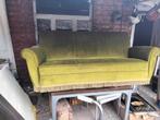 Vintage groene zetel, sofa, Tuin en Terras, Ophalen of Verzenden, Zo goed als nieuw
