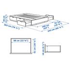 Lit NORDLI ikea, Ophalen, Gebruikt, Tweepersoons, 200 cm