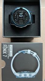 Fenix 7 sapphire solar 47 mm heren horloge, Handtassen en Accessoires, Sporthorloges, Ophalen, Gebruikt, Blauw, IOS