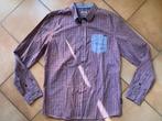 Kaporal L Slim overhemd blauw wit rood geruit Uitst staat, Kaporal, Halswijdte 41/42 (L), Gedragen, Verzenden