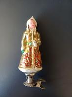 Oude kerstbal van glas op knijper, Diversen, Kerst, Ophalen of Verzenden