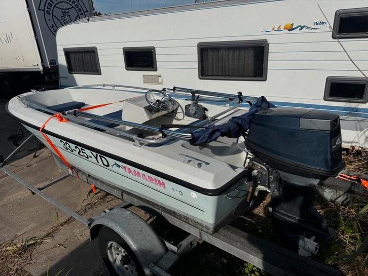 Yanmarin bigfish 410 consoleboot yamaha 40 pk trailer, Watersport en Boten, Vis- en Consoleboten, Zo goed als nieuw, 30 tot 50 pk