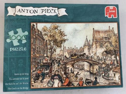 Anton Pieck koets op de brug puzzel 1000 stukjes compleet, Hobby en Vrije tijd, Denksport en Puzzels, Gebruikt, Ophalen of Verzenden