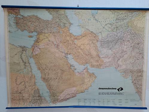 Carte murale scolaire Moyen Orient 128 x 90 cm, Antiek en Kunst, Antiek | Schoolplaten, Aardrijkskunde, Ophalen