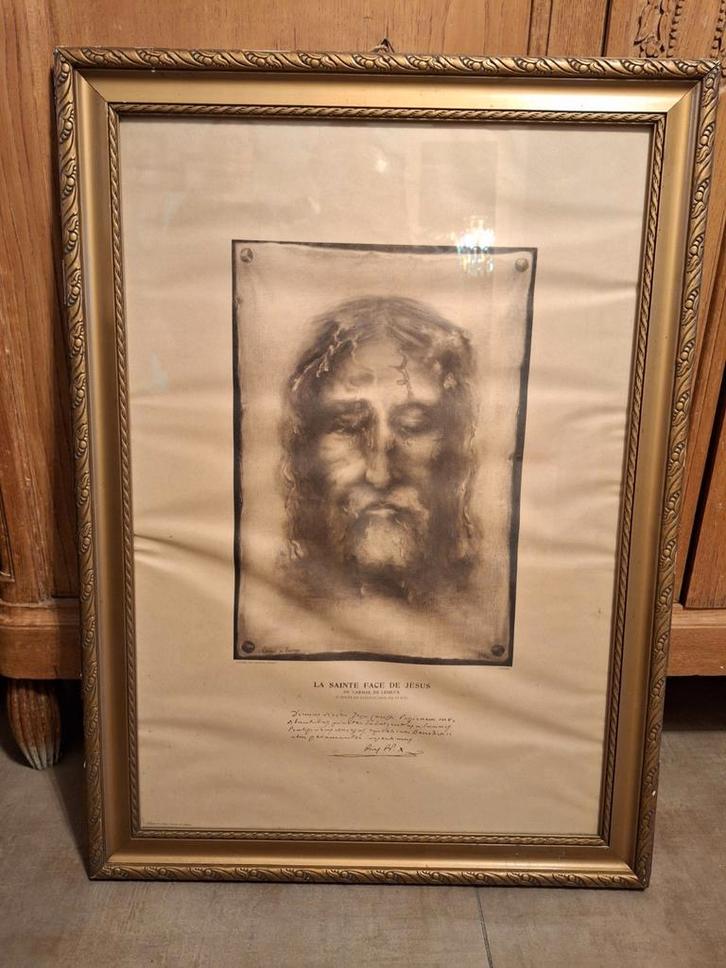 Lithographie religieuse ancienne 1904, Antiquités & Art, Art | Dessins & Photographie, Enlèvement ou Envoi