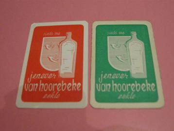 2 speelkaarten Jenever Van Hoorebeke , Eeklo (196) beschikbaar voor biedingen