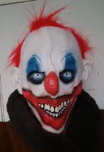 Horror full face latex masker Enge Clown, Ophalen of Verzenden, Nieuw