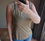 Groen shirt HM M met kanten mouw, Maat 38/40 (M), H&M, Verzenden, Nieuw