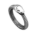 Anneau en acier inoxydable en forme de tuyau, Bijoux, Sacs & Beauté, Bagues, Neuf, Enlèvement ou Envoi, 18 à 19, Fer ou Acier