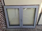 Meranti raam dubbel glas, Doe-het-zelf en Bouw, Ophalen, Gevelraam of Ruit, Gebruikt, 80 tot 120 cm