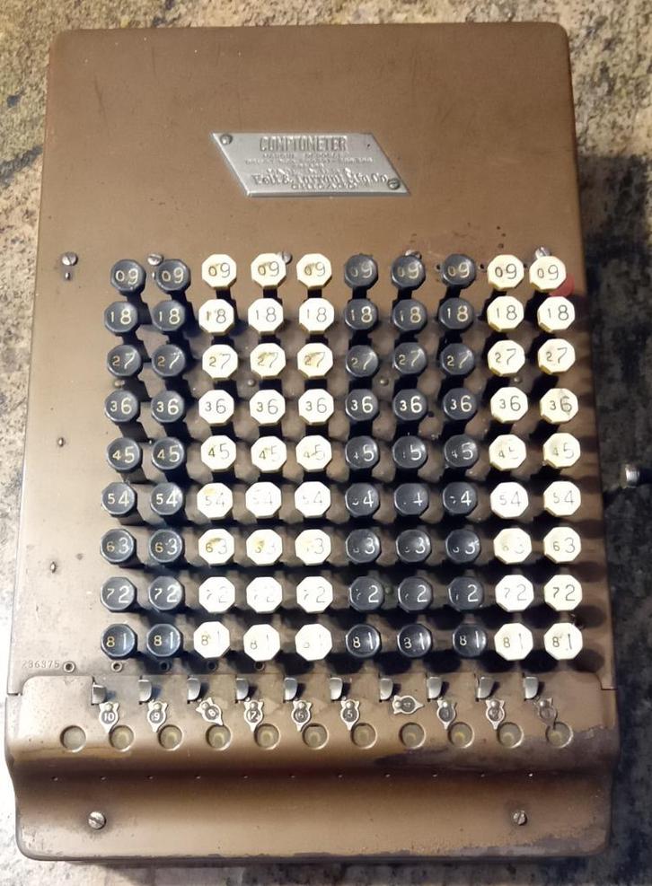 REKENMACHINE - TELLERMETER - MODEL „H” UIT 1920, Antiek en Kunst, Antiek | Kantoor en Zakelijk, Ophalen of Verzenden