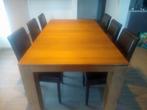 Table extensible + 6 chaises, Ophalen, 50 tot 100 cm, 150 tot 200 cm, Zo goed als nieuw