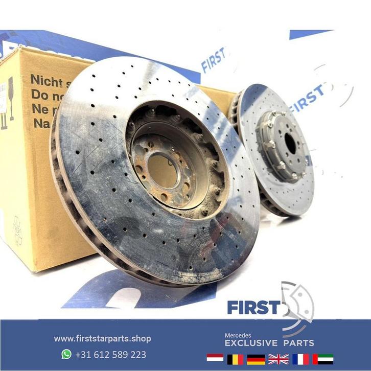 CARBON CERAMIC BRAKE DISC REM SCHIJF A2314211512 CARBON REMS, Auto-onderdelen, Remmen en Aandrijving, Mercedes-Benz, Gebruikt