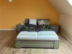 Bed tweepersoons (160x200) met 2 matrassen en 2 nachtkastjes, Huis en Inrichting, Slaapkamer | Bedden, 160 cm, Bruin, Zo goed als nieuw
