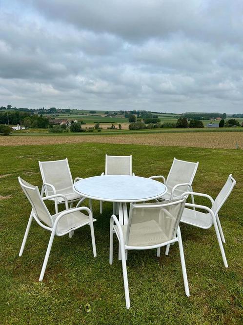 Aluminium tuinset, Tuin en Terras, Tuinsets en Loungesets, Gebruikt, Tuinset, Aluminium, Stoel, Ophalen