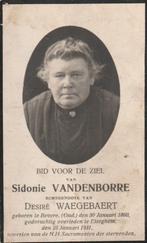 B P FOTO VANDENBORRE BEVERE  - ELSEGEM 1860 - 1931, Ophalen of Verzenden, Bidprentje