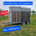 Paardentrailer Ifor Williams papieren aanhangwagen remork 4m, Dieren en Toebehoren, Ophalen, Zo goed als nieuw