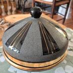Bonbonnière vintage noire – Verrerie "De Rupel", Ophalen of Verzenden