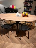 4 eetkamerstoelen, Huis en Inrichting, Stoelen, Ophalen, Gebruikt, Zwart, Vier