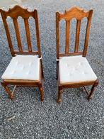 6 mooie en degelijke stoelen in hout met rieten zitting, Ophalen