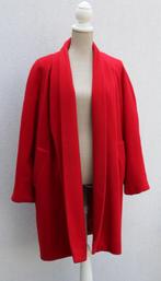 Manteau en laine rouge Vintage T38/40, Comme neuf, Taille 38/40 (M), Rouge, Enlèvement ou Envoi