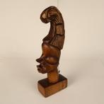 Matino African Hand Carved Wood Head Of Woman Sculptur, Enlèvement ou Envoi