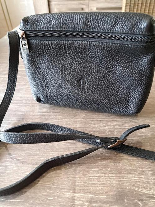 Lederen Handtasje (Nobody), Handtassen en Accessoires, Tassen | Schoudertassen, Zo goed als nieuw, Zwart, Ophalen of Verzenden