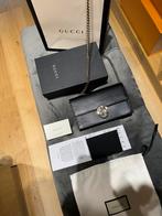 Gucci zwarte tas/portemonnee nieuw!!, Nieuw, Leer, Zwart